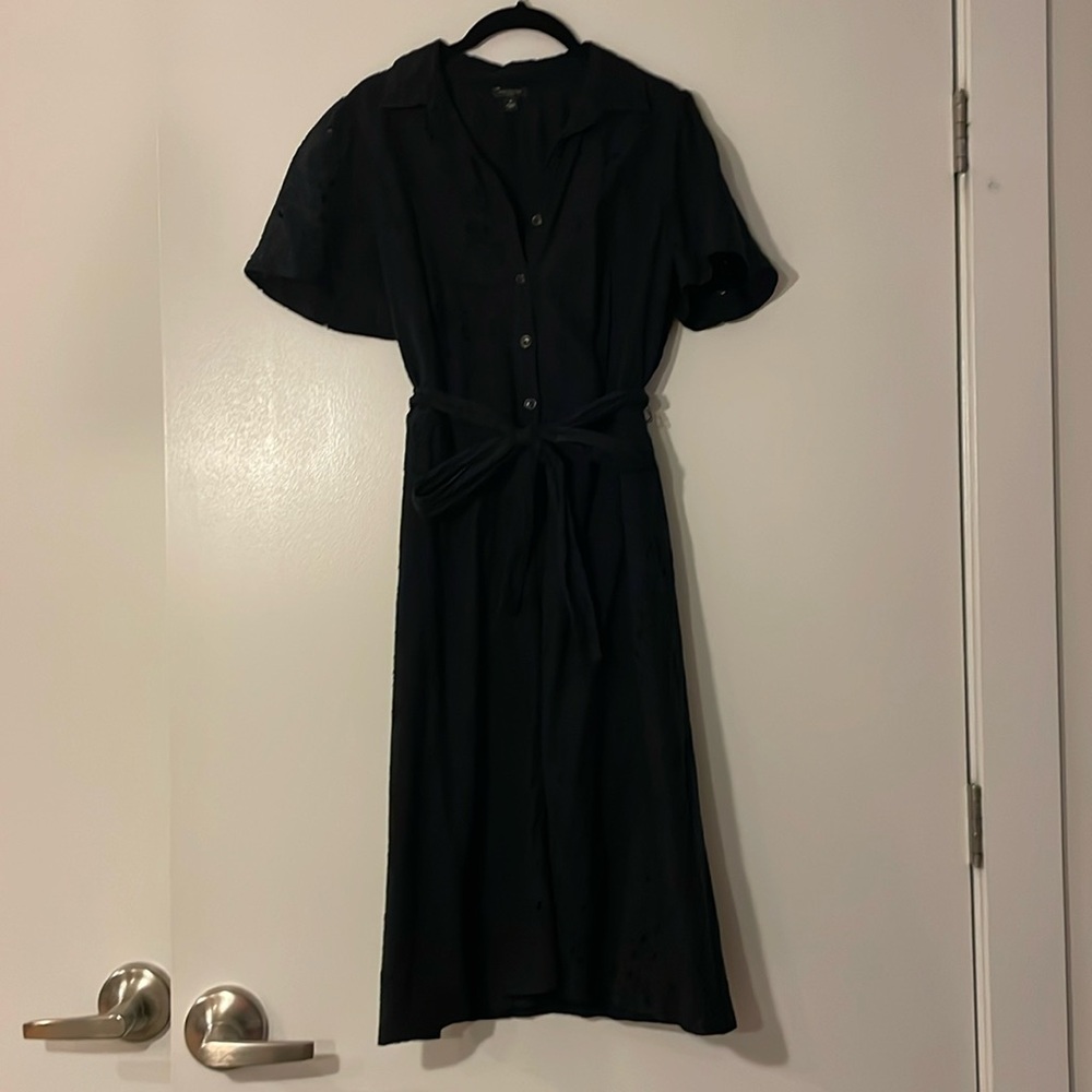 ANN TAYLOR Midi Eyelet Shirt Dress (8P)